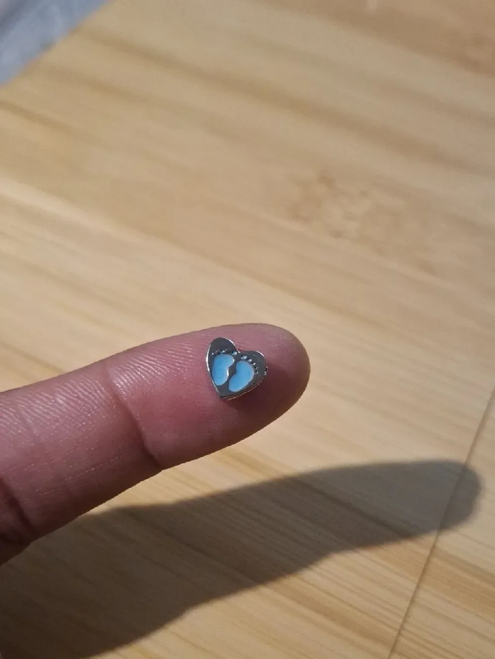 Heart-Shaped Blue Footprint 